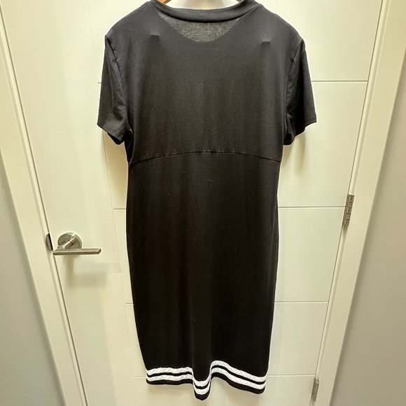 White Stripe T-Shirt Maxi Dress - Picture 2 of 3